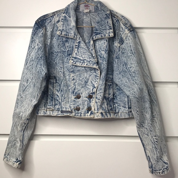 Vintage Denim Moto Jacket - Picture 3 of 4